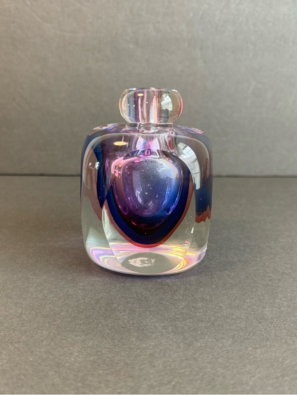 Vintage‎ Summerso Art Glass Bud Vase Purple Pink Blue Murano Style - Picture 3 of 10